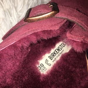 birkenstock boston shearling bordeaux